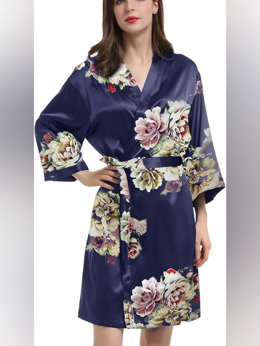 Satin Kimono Robe Silk Robe